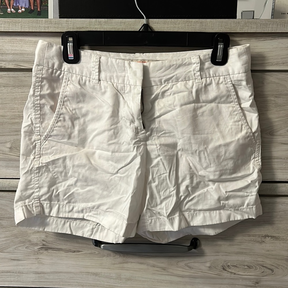 JCrew Size 2 White Chino Shorts